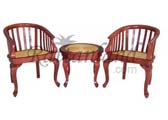 mahogany wicker chair - batavia