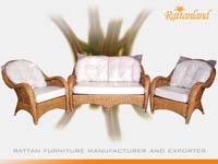 rattan peel living set