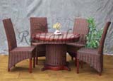 wicker dining chair - leyton