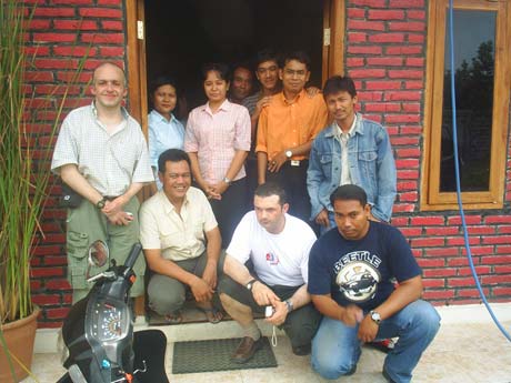 Rattanland Staff with Mr. Nelson and Mr. Norman, they are ordering living room collection.